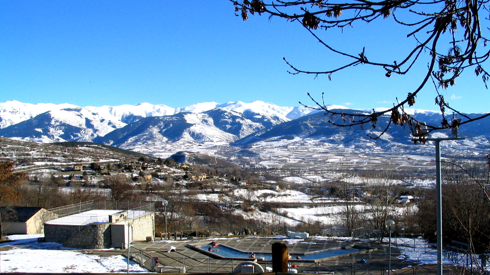 Les bains romains de Dorres en hiver